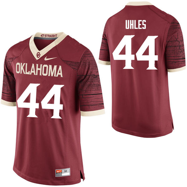 Men Oklahoma Sooners #44 Jaxon Uhles College Football Jerseys Limited-Crimson
